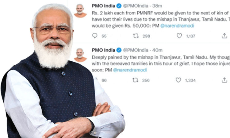 PM condoles loss of lives in Thanjavur