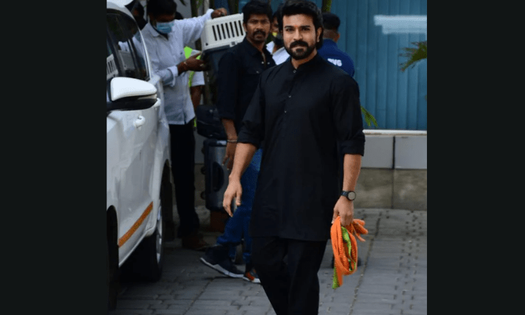 Why Ram Charan walked barefoot in black attire in Mumbai