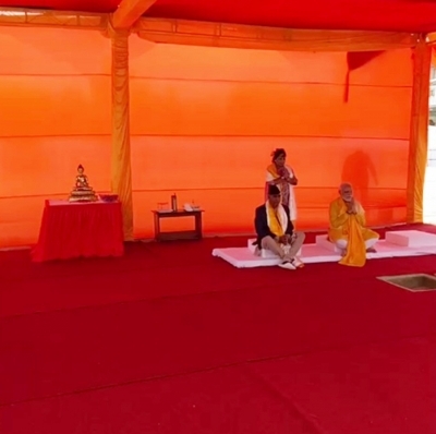 Modi, Deuba lay the foundation stone of the India Int’l Centre for Buddhist Culture & Heritage