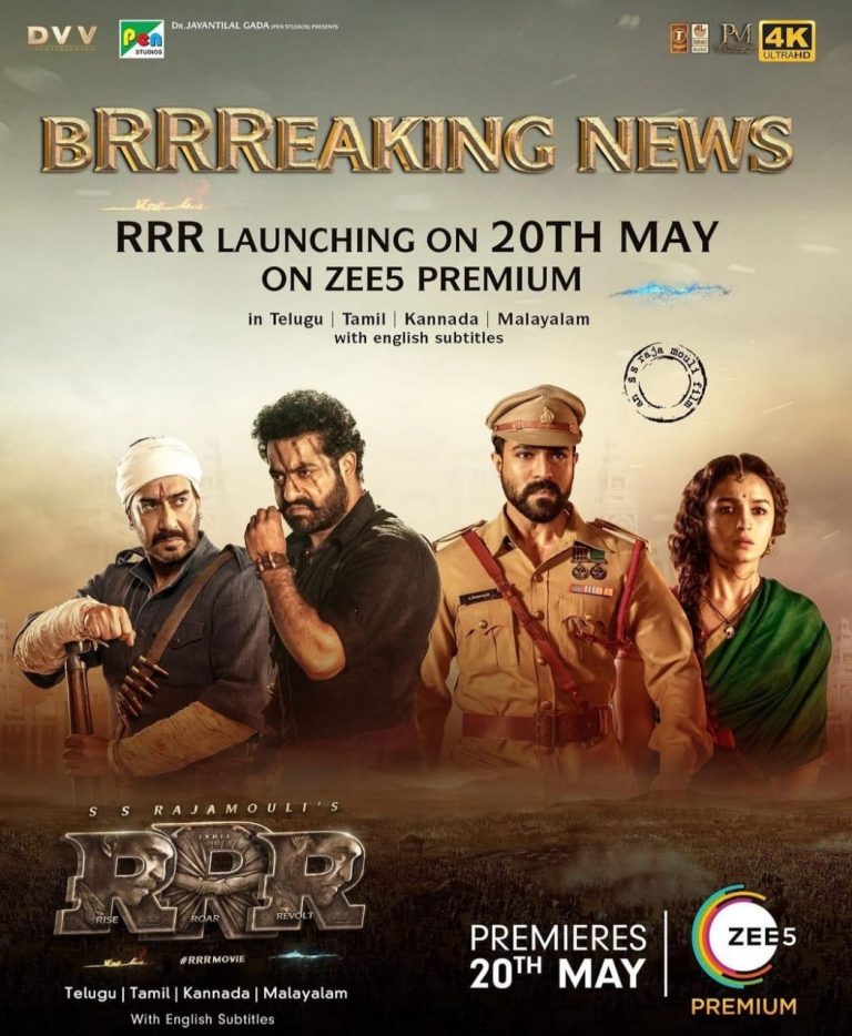 ‘RRR’ is going to stream for free on the OTT platform – Zee5 from Tomorrow onwards