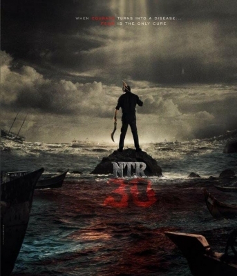 Poster of Jr NTR’s next film creates a buzz; makers released a Fury of NTR30