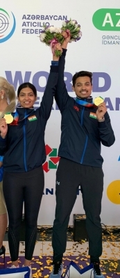 India end Baku World Cup campaign with gold in 50m rifle 3-positions mixed team event