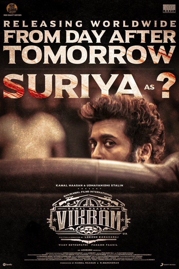 Releasing movie VIKRAM worldwide from the day after tomorrow
