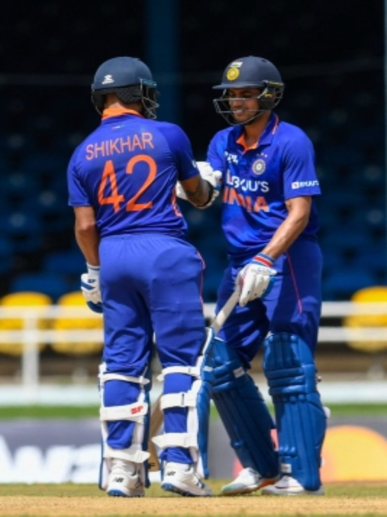 Dhawan, Gill guide India to three-run win in high-scoring first ODI vs West Indies