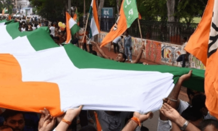 BJP Minority Morcha presents Tricolour to Darul Uloom for ‘Har Ghar Tiranga’ campaign