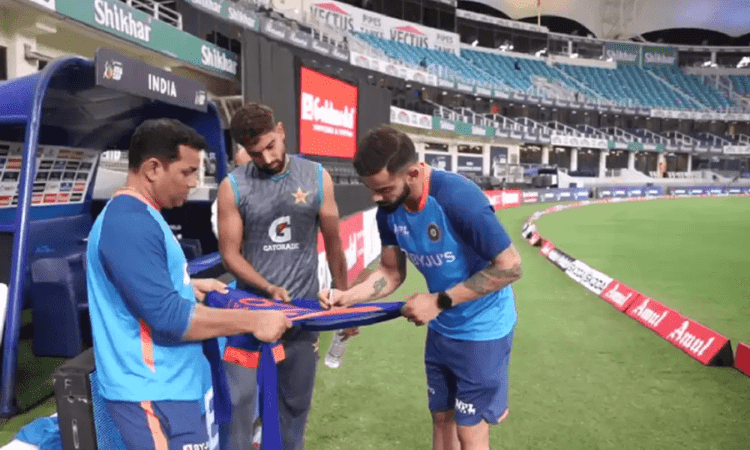 Kohli gifts autographed jersey to Pakistan’s Haris Rauf; video goes viral