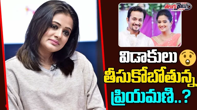 Actress Priyamani Take Divorce Her Husband | Priyamani Mustafa Raj Divorce | Telugu Bullet