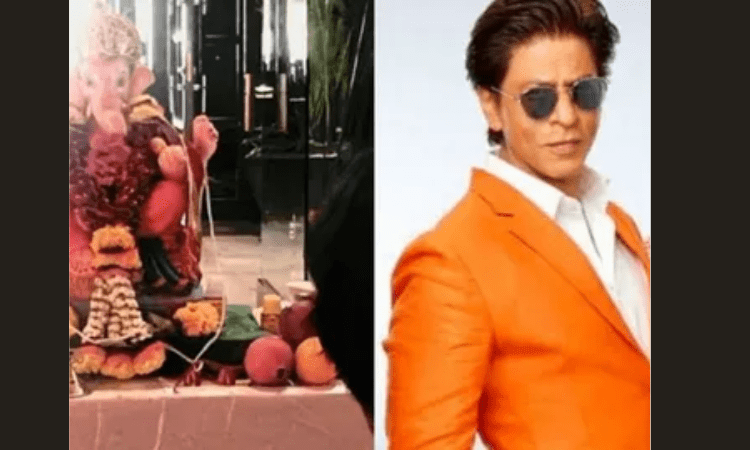 SRK brings Lord Ganpati home with AbRam, feasts on modaks