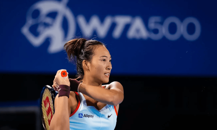 San Diego Open: Zheng Qinwen sets Swiatek rematch after Muguruza retires