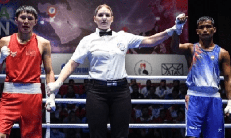 Sparsh Kumar off to flying start at 2022 Asian Elite Boxing
