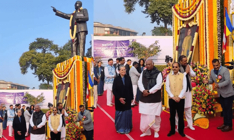 Congress leaders pay tributes to Ambedkar