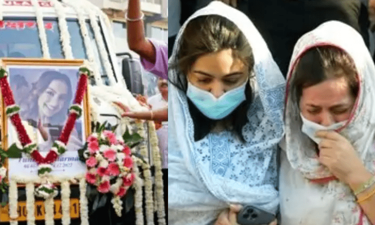 Sheezan’s sister breaks into tears at Tunisha’s funeral