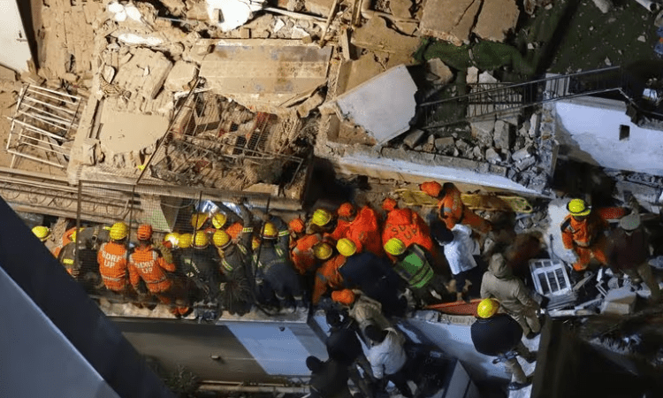 12 have been saved in a collapsed building in the Lucknow.