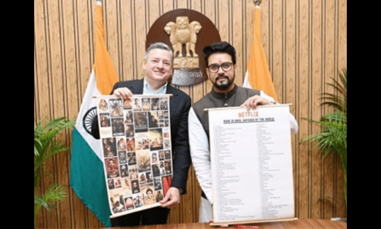 Netflix CEO calls on I&B Minister in Delhi