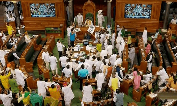 LS adjourned amid protests; Minister says Rahul insulted Speaker