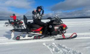 lakshmi manchu savours northern lights, husky-sleigh rides in finland-0