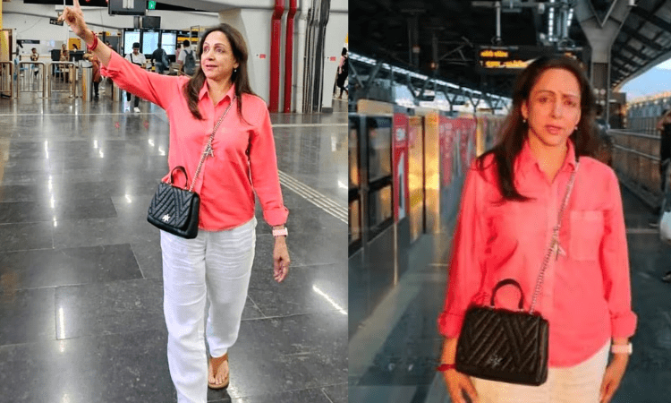 Hema Malini travels by metro, auto rickshaw in Mumbai