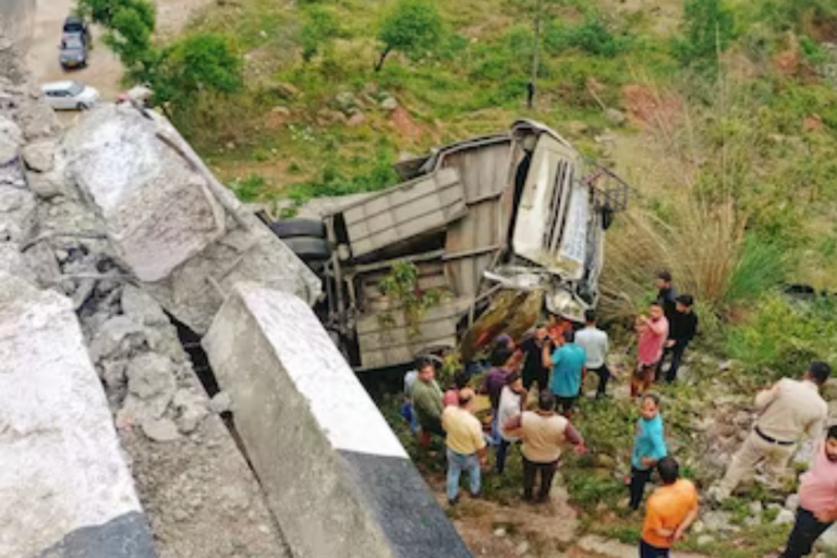 10 dead, 55 injured after bus plunges into Jammu gorge