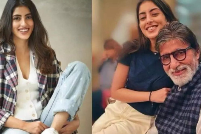 Big B’s granddaughter Navya drives a tractor