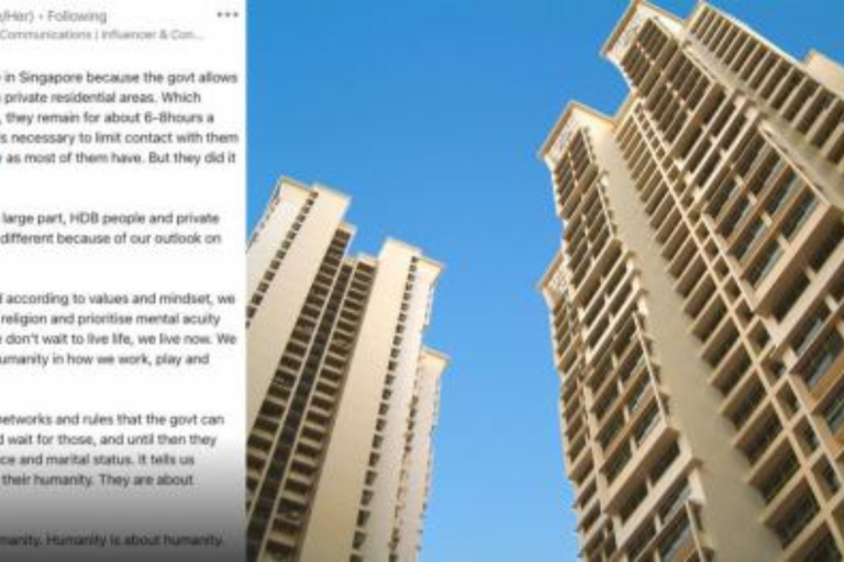 An Indian-origin Singapore woman facing criticism.