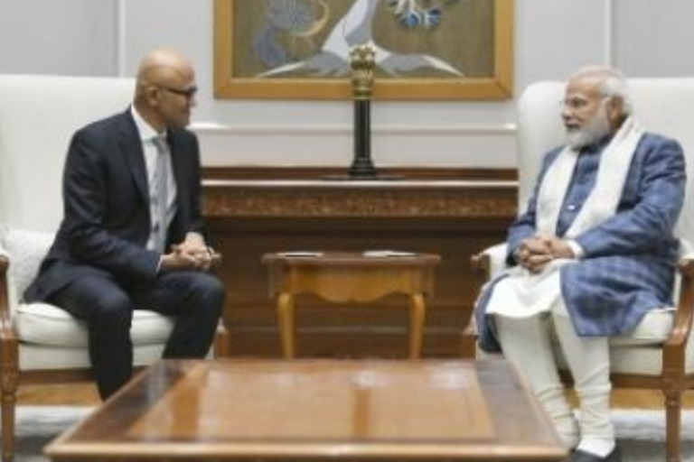 Satya Nadella, PM Modi discuss how AI can help Indians