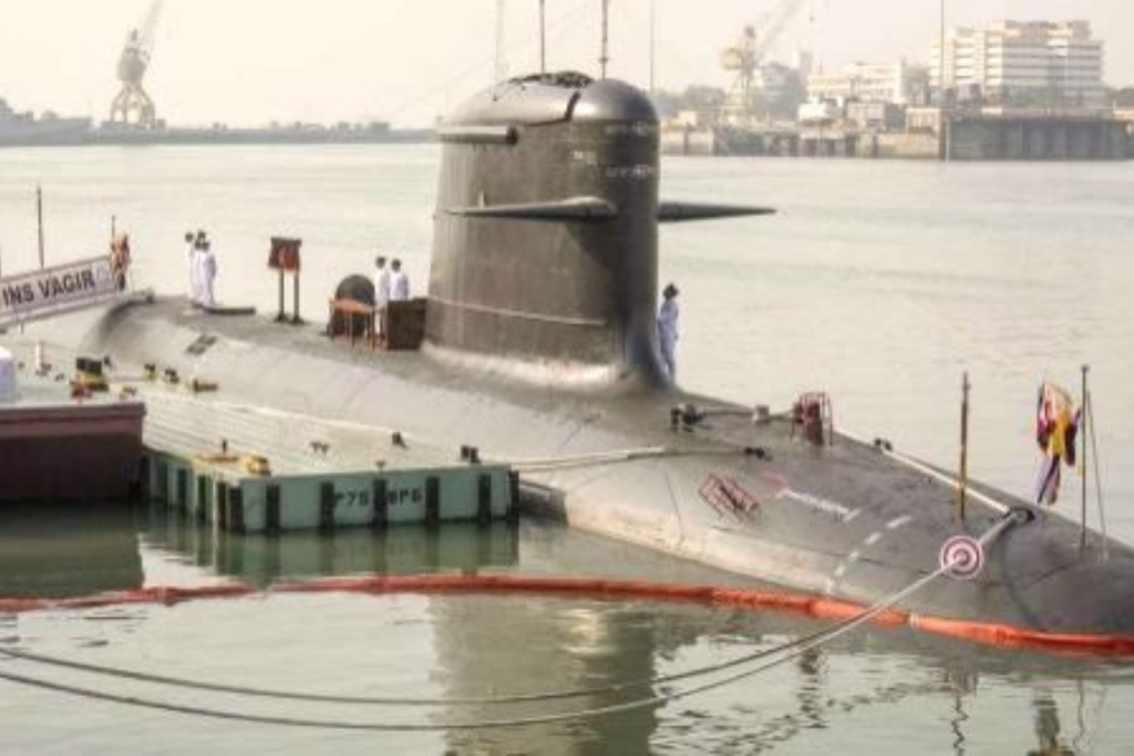 Indian Navy submarine ‘Vagir’ arrives in Colombo