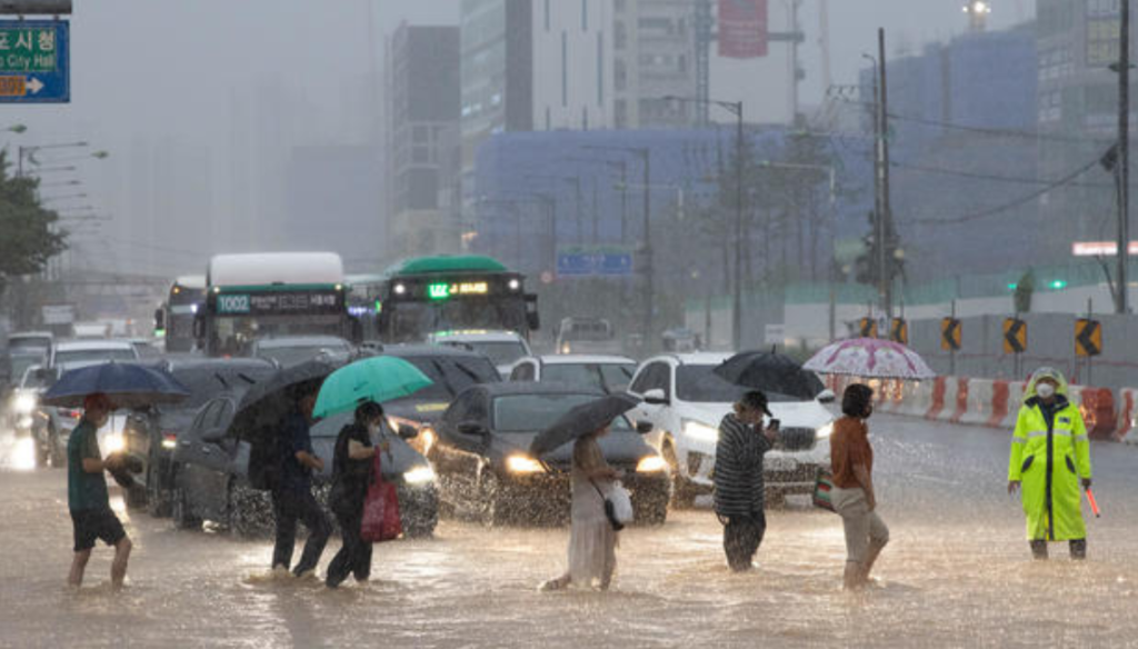 S. Korea is under heavy rain, and more rain is likely