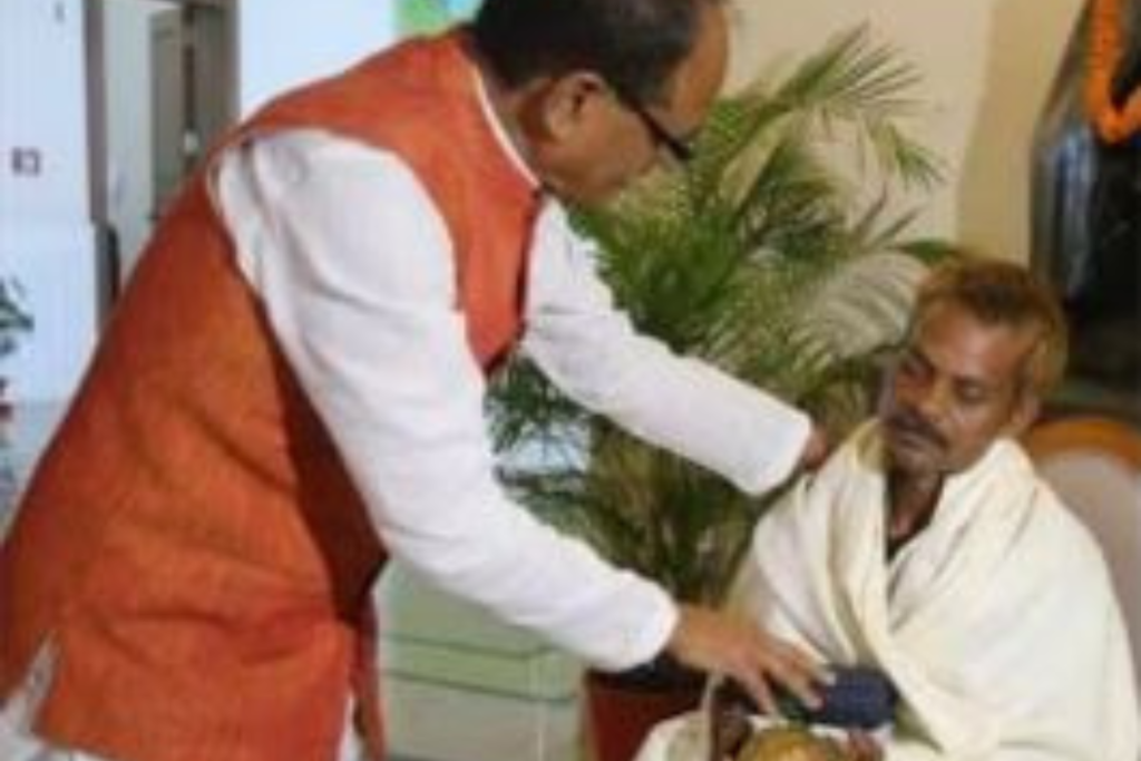 After washing tribal man’s feet, MP CM Chouhan gives Rs 6.5L aid