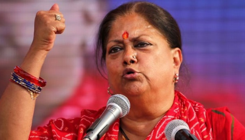 Vasundhara Raje was retained as the BJP's national vice president