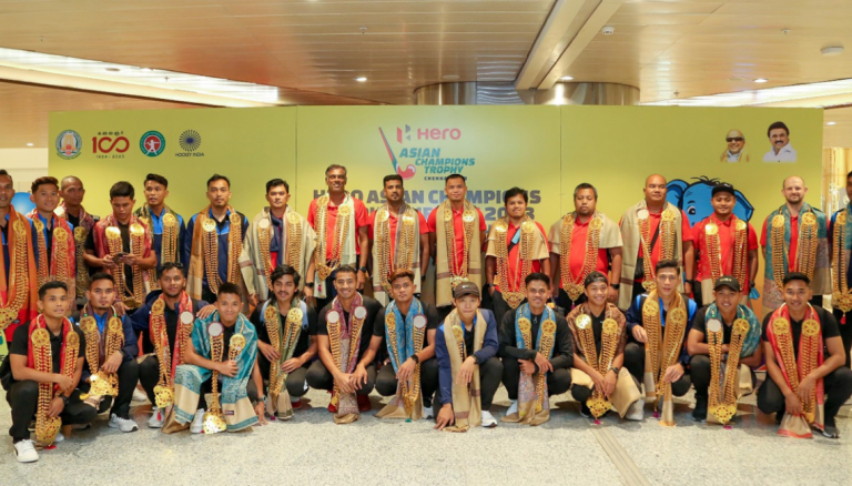 The Malaysian hockey team arrives in Chennai