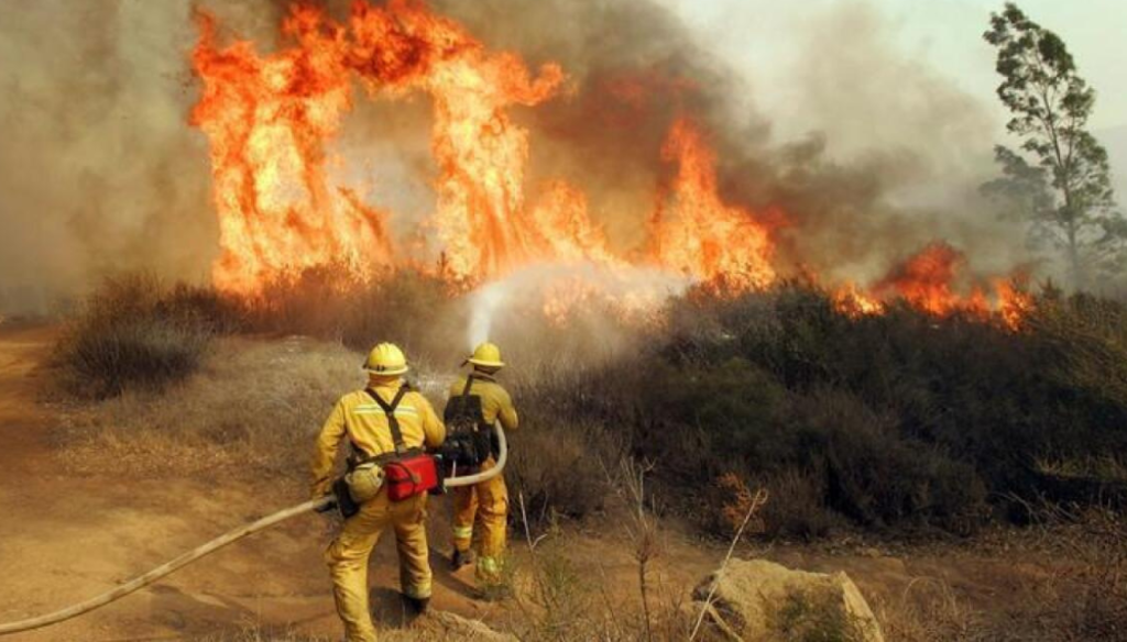A massive wildfire is blazing in California
