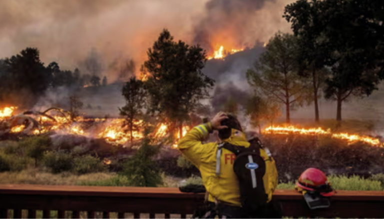 A massive wildfire is blazing in California