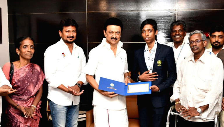 Praggnanandhaa, an aspiring Indian chess prodigy, meets CM Stalin