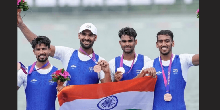 India Secures Bronze Medal in Men’s Quadruple Sculls Rowing at Asian Games