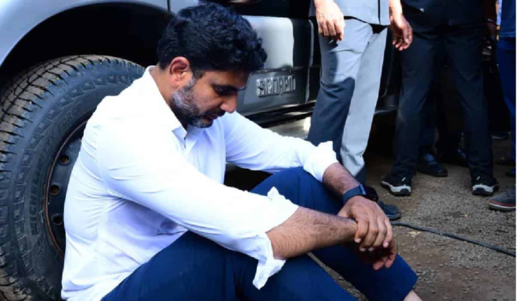 After Chandrababu Naidu’s arrest, Nara Lokesh opposed the police