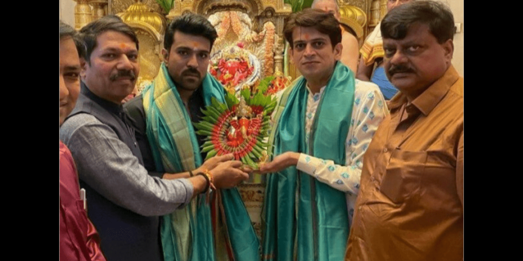 Ram Charan Visits Siddhivinayak Temple in Mumbai for Prayers