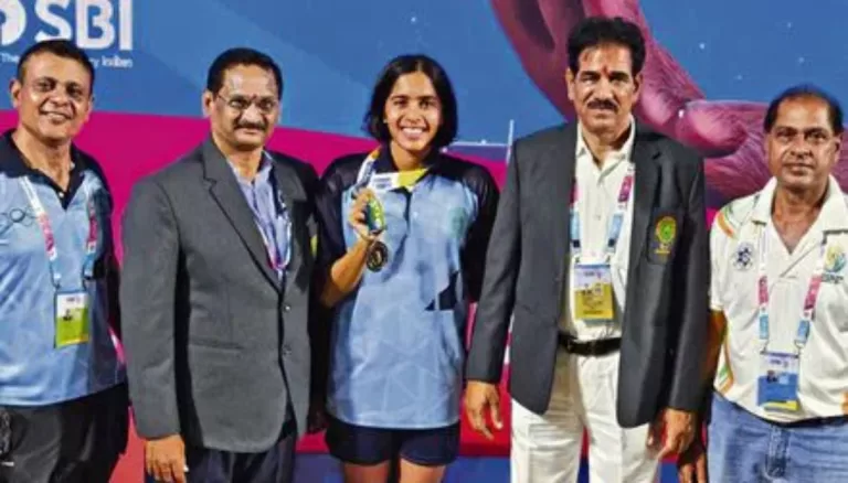 Swimmer Vritti from Telangana wins bronze in National Games