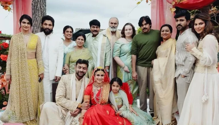 Mega Family at Varun Lavanya Wedding