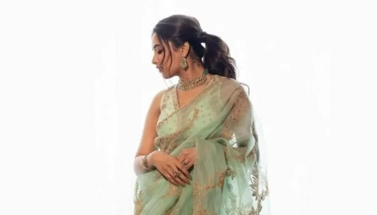 Priyanka Mohan’s Green Saree Glam