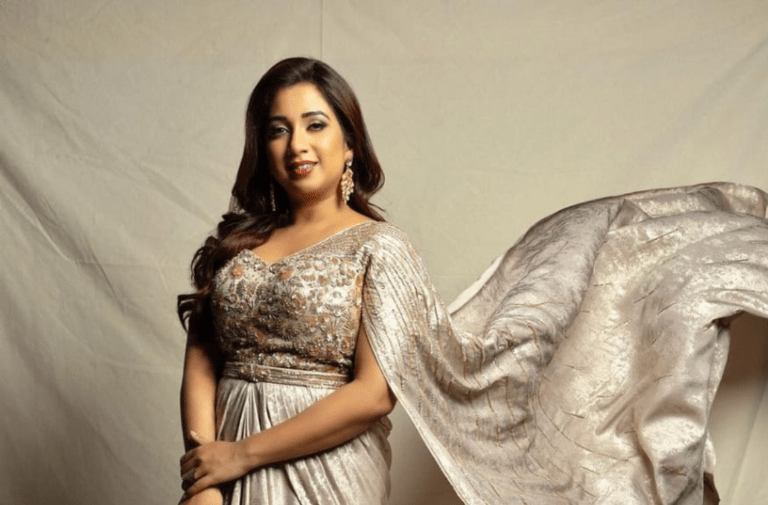 Shreya Ghoshal Shines Bright in a Shiny Saree