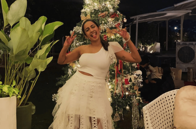 Niharika Konidela Looks Pretty in White Gown