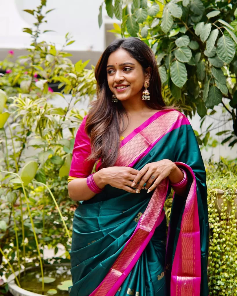 vithika sheru latest photos: gorgeous in green saree