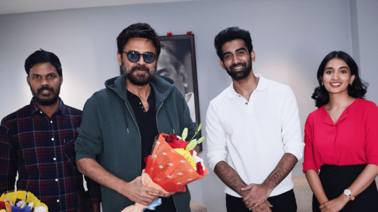 Actor Venkatesh with Sarkaaru Noukari Team