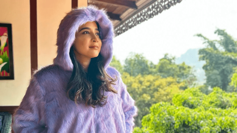 Sakshi Agarwal’s Cute and Cozy Look in a Purple Sweater