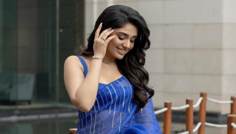 Krithi Shetty Latest Saree Photos | Dazzles in Blue