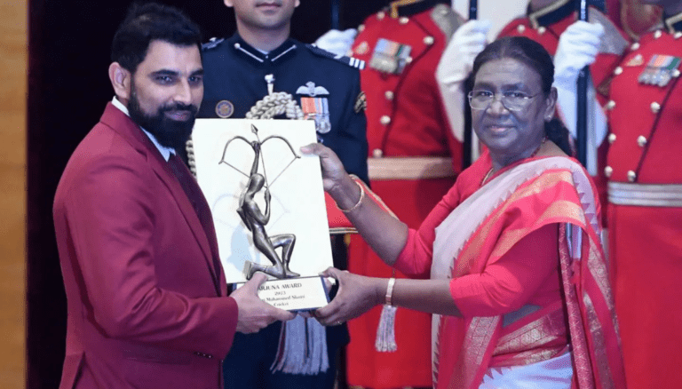 National Sports Awards: Shami Honoured Arjuna Award by President Murmu