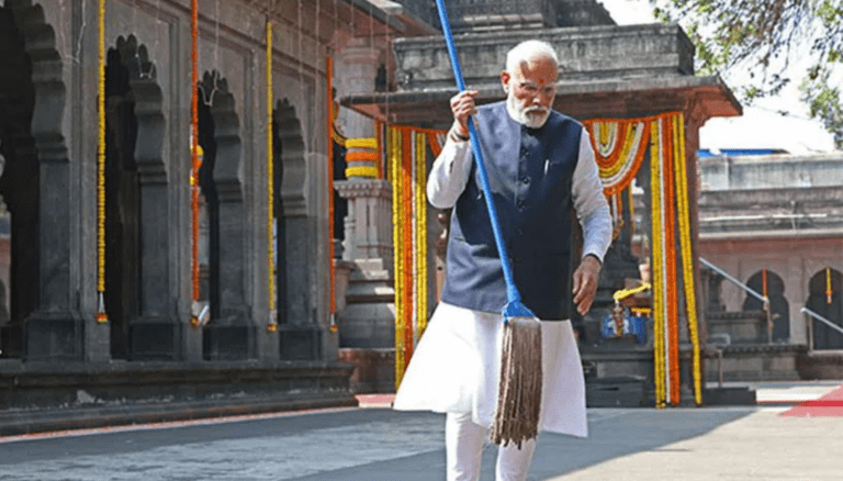 Saamana Mocks PM Modi’s Temple Cleaning Spree