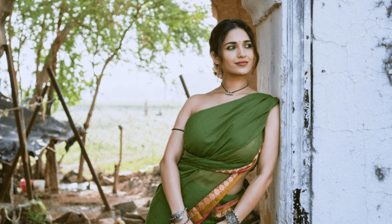 Ruhani Sharma Latest Photos | Looks Glamorous in Green Saree