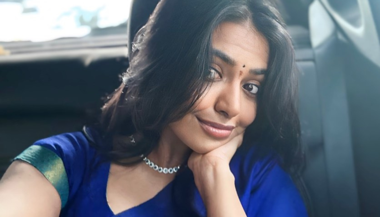 Shivani Rajashekar Latest Photos in Blue Saree