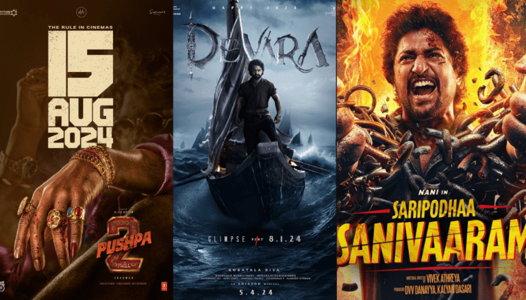Pushpa 2 vs Devara vs Saripodhaa Sanivaaram Release Date Clashes